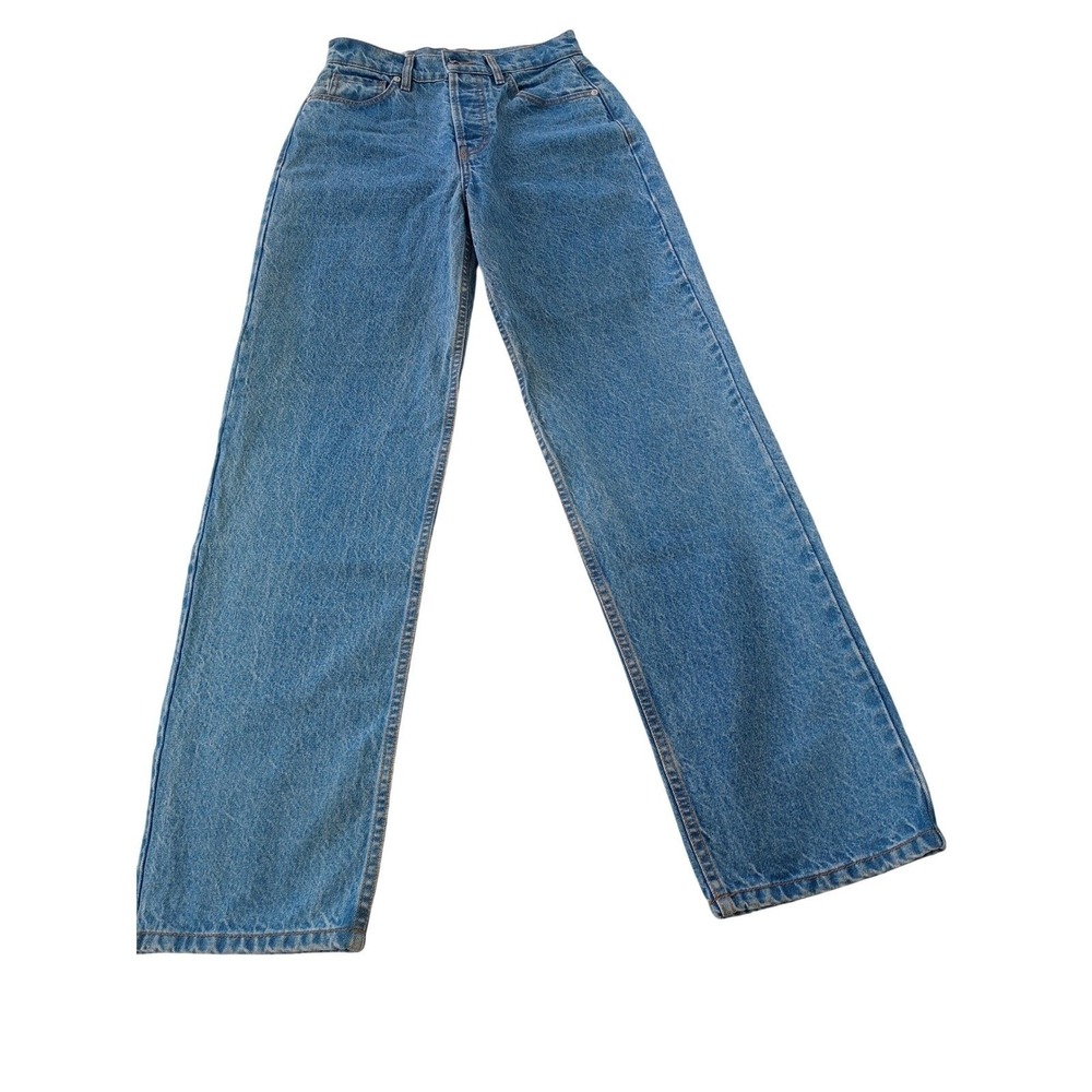 Revice Denim American Flag Patch High Waisted‎ Jeans 26x33T Star Embroidered USA